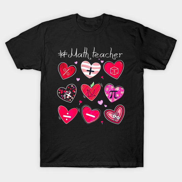 Funny Math Teacher Valentine's Day Pi Math Lover Outfits T-Shirt by ReneeShitd